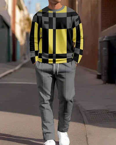 Traje de Cuello Redondo con Estampado Fashion Line para Hombre - Image 7