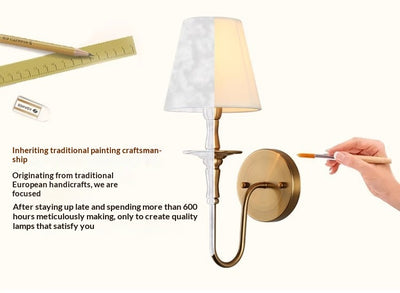 Aplique de Pared Doble Cabezal Estilo Antiguo Cobre Europeo para Dormitorio - Image 15