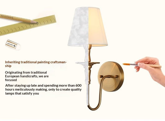 Aplique de Pared Doble Cabezal Estilo Antiguo Cobre Europeo para Dormitorio - Image 15