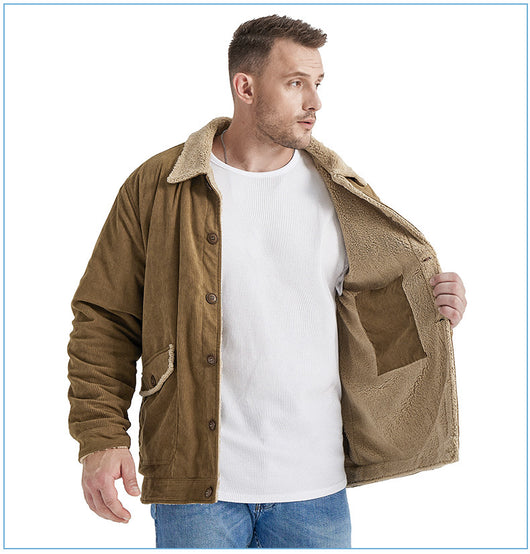 Chaqueta de Cachemira Gruesa para Hombre - Corte Holgado y Casual - Image 33