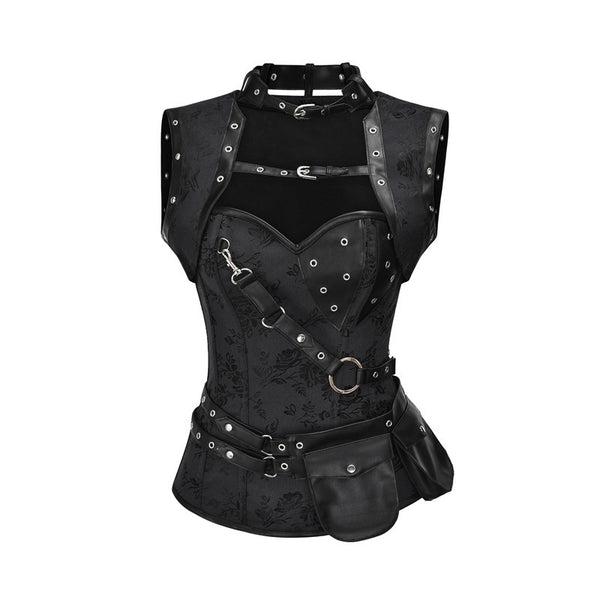 Chaleco Reductor Estilo Punk Retro - Faja Moldeadora de Cintura