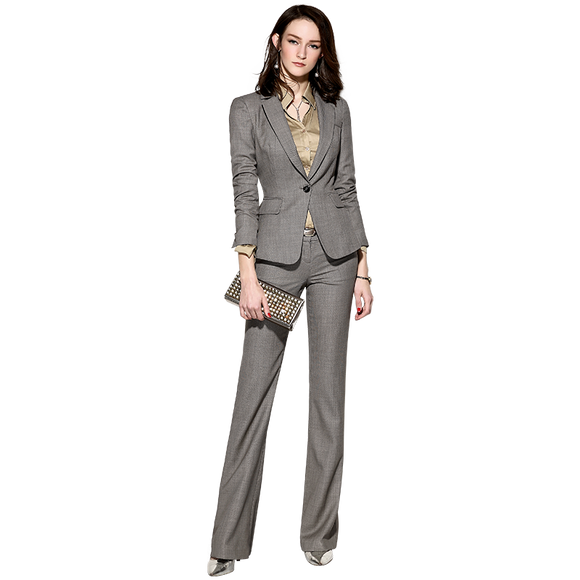 Terno Executivo Feminino de Lã Slim Fit - Elegância Profissional