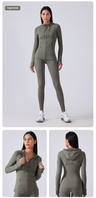 Sudadera Deportiva Mujer con Capucha - Efecto Reductor y Silueta Estilizada - Image 12