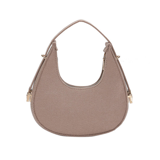 Bolso Retro de Fieltro con Detalle de Hendidura Axilar - Image 9