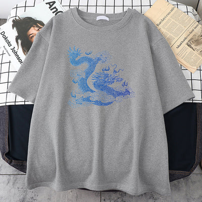 Playera Hombre Dragón Japonés Estampado Minimalista - Image 6
