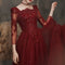 Vestido de Noche Elegante con Mangas para Mujer