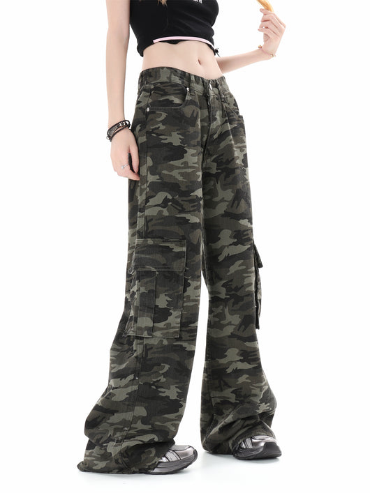 Pantalones de Trabajo Camuflaje Multi-Bolsillos Corte Recto Unisex - Image 8