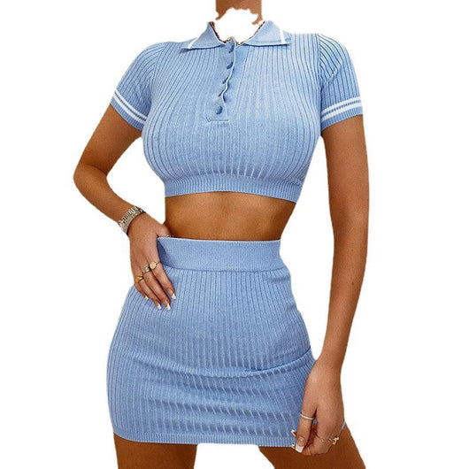 Conjunto de Falda Cropped y Suéter Europeo Americano - Image 18