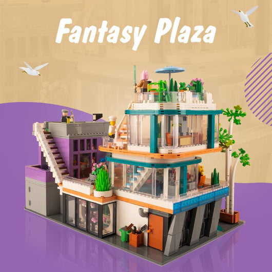 Bloques de Construcción Fantasy Plaza - Puzzle 3D para Niños