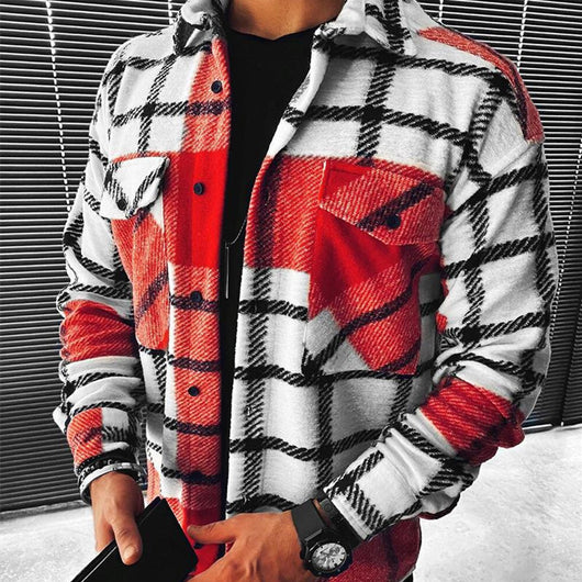 Camisa Casual para Hombre con Estampado Cuadros y Bloques de Color - Image 19