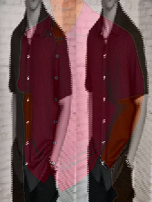 Camisa Casual Retro Resort con Cuello Solapa para Hombre - Image 12