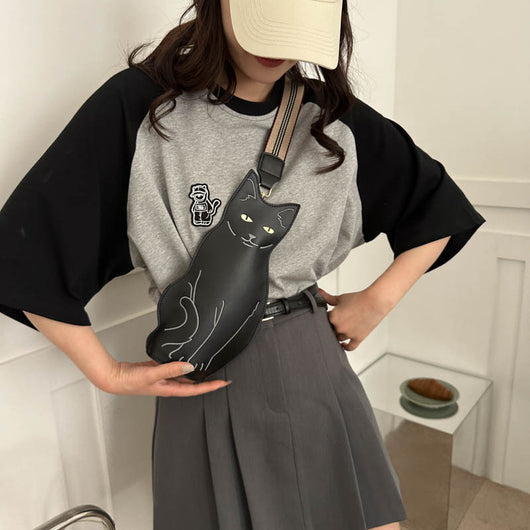Bolsa de Pecho para Mujer con Diseño de Gatito - Image 12
