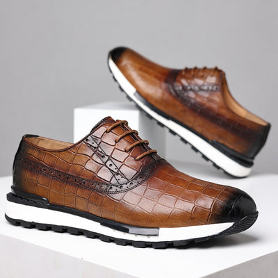 Zapatos de Cuero Nobuck para Hombre con Cordones Estilo Británico - Image 10