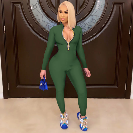 Jumpsuit Elegante de Mujer con Cierre de Cremallera - Diseño Versátil - Image 10