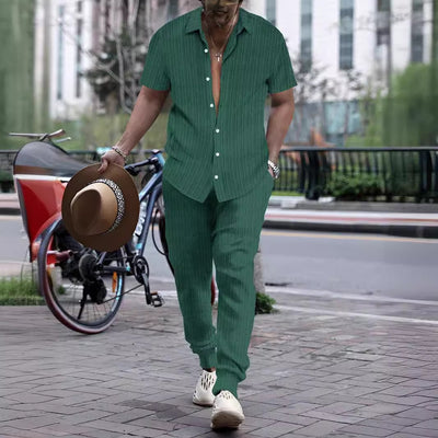 Conjunto de Playa Hombre: Camisa Suelta y Pantalón Corto - Image 4