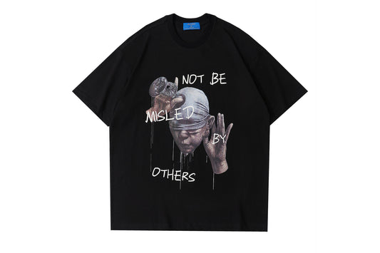 Camiseta Hip-Hop Casual con Estampado de Avatar Personalizado para Hombre