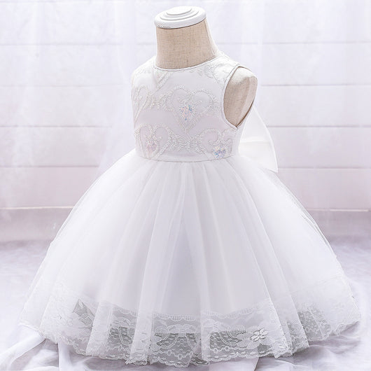 Vestido de Niña Europeo Americano con Bordado en Malla - Image 5