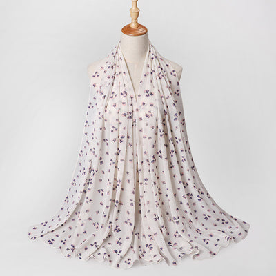 Pañuelo Estampado Chifón Malayo Indonesio para Mujer - Image 12