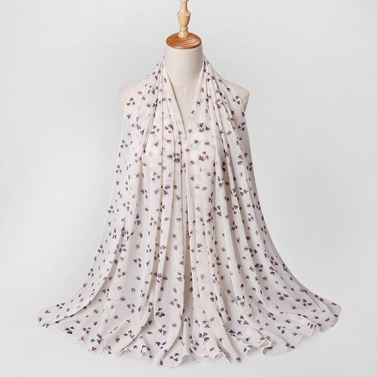 Pañuelo Estampado Chifón Malayo Indonesio para Mujer - Image 12