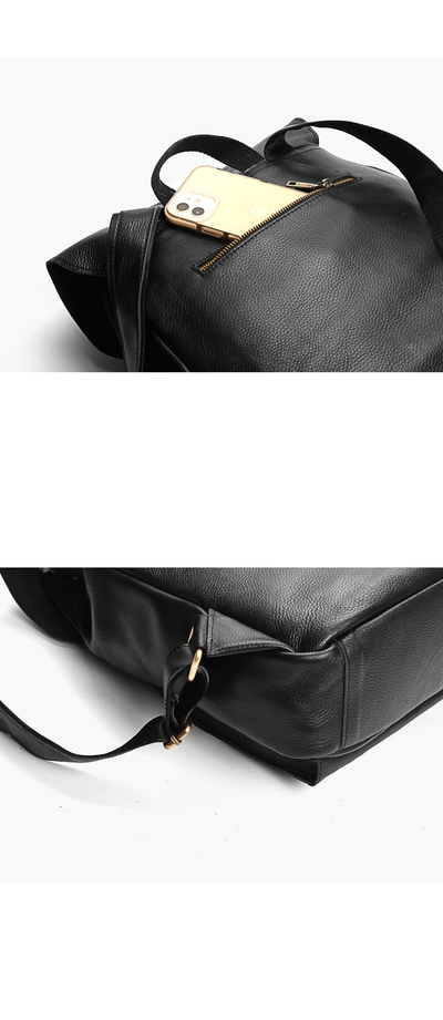 Mochila de Cuero Genuino Gran Capacidad para Mujer - Image 8
