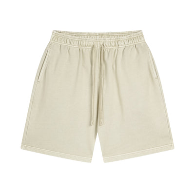 Shorts Deportivos de Algodón Puro Teñidos con Patrón Vintage Lavado - Image 14