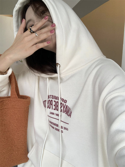Sudadera con Capucha Estampado de Letras - Abrigo Versátil - Image 33