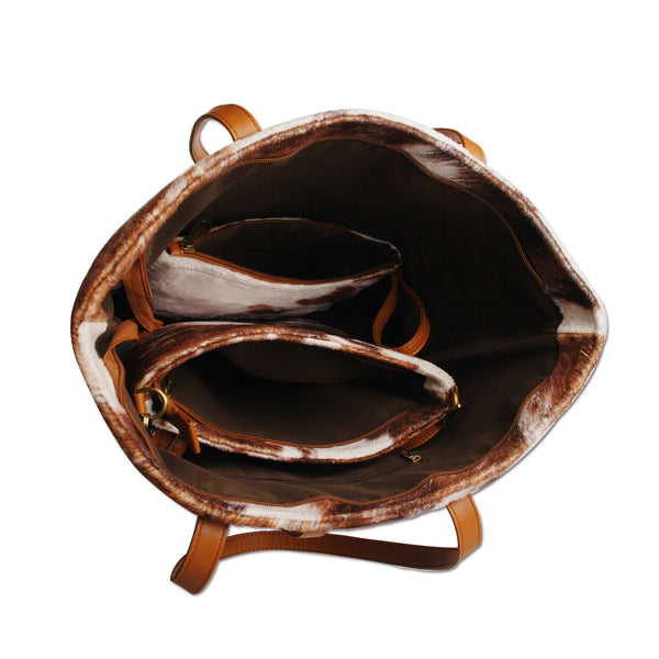 Bolsa de Cuero Gamuza para Mujer - Set 3 Piezas Portátil