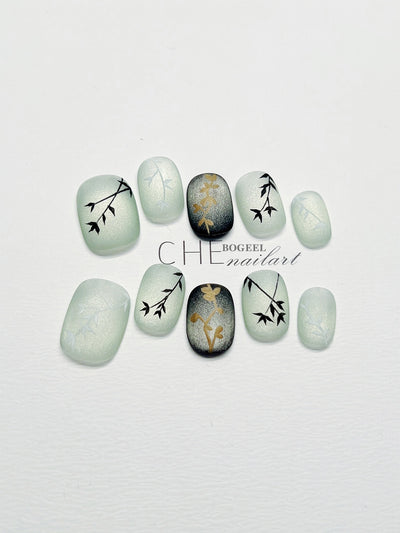 Uñas Postizas Cuadradas Cortas - Diseño Manicura de Verano - Image 2