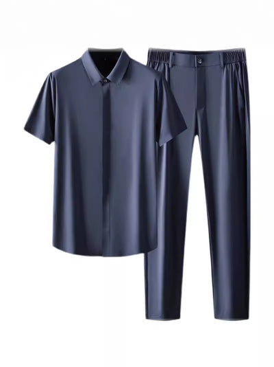 Camisa Ejecutiva de Manga Corta para Hombre - Image 8