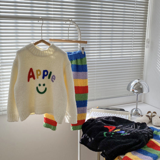 Pijama Infantil Arcoíris con Letras para Niños y Niñas - Image 2