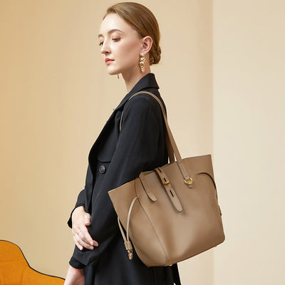 Bolso de Cuero para Mujer - Cartera Versátil de Hombro