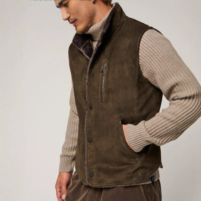Abrigo de Invierno con Cuello Vuelto y Bolsillos - Diseño Elegante Bicolor - Image 5