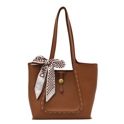 Pañuelo de Seda con Estampado de Puntos y Moño - Bolsa Pequeña Coordinable - Image 12