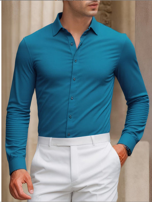 Camisa Casual de Manga Larga Antiedad para Hombre - Verano - Image 10