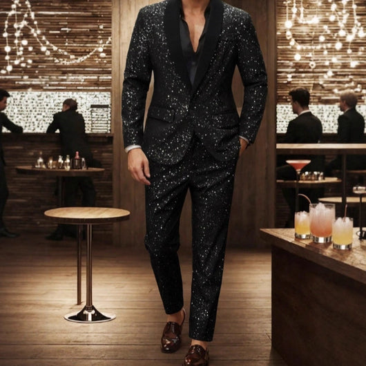 Conjunto de Traje Brillante para Hombre - Saco y Pantalón - Image 2