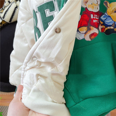 Uniforme de Béisbol Acolchado de Algodón Casual Infantil Coreano - Image 8