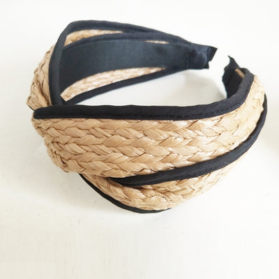 Diadema Trenzada de Paja de Estilo Coreano - Image 5