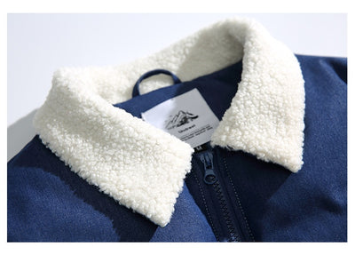 Abrigo Denim Acolchado Retro Americano para Hombre - Image 31