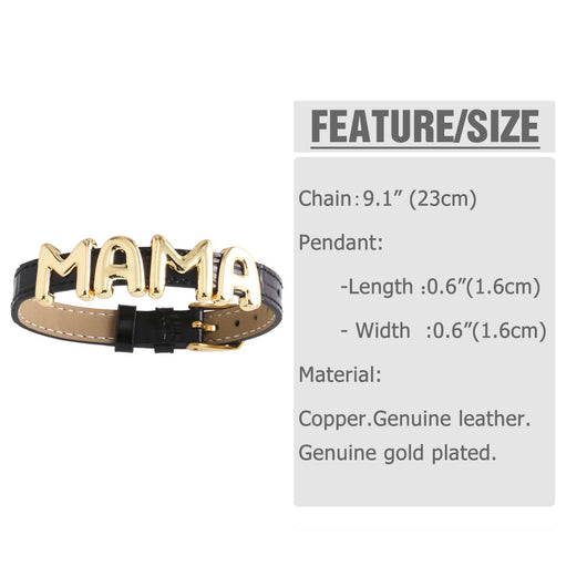Pulsera Correa de Cuero Mamá para el Día de la Madre - Image 13