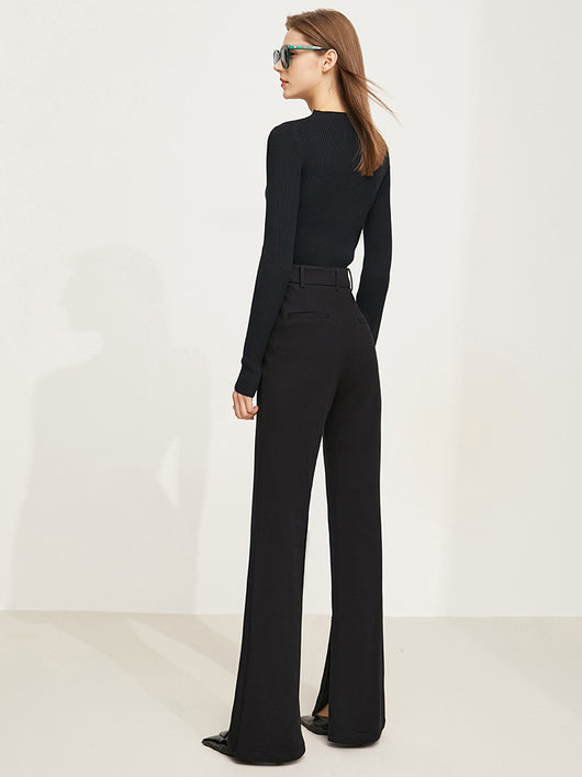 Pantalones Casuales de Cintura Alta con Abertura Lateral - Image 8