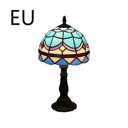 Lámpara de Mesa Vintage con Vidrio Ámbar y Base de Resina - Image 19