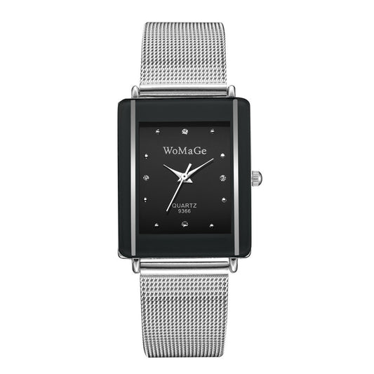 Relojes de Pareja con Diseño Minimalista de Esfera Rectangular - Image 2