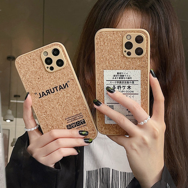 Funda Protectora con Textura de Madera Japonesa - Fibra Suave
