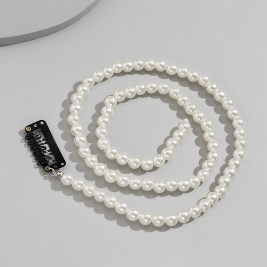 Accesorios Geométricos con Perlas para Trenzas Estilo Hip-hop