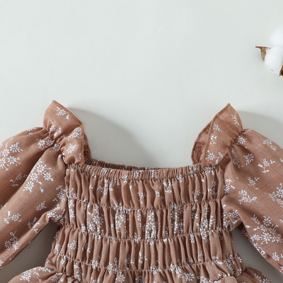 Enterizo Infantil Floral con Hombros Descubiertos para Niñas - Image 10