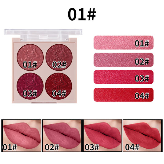 Paleta de Labios MISS ROSE 4 Colores - Brillo Labial Hidratante de Larga Duración - Image 2