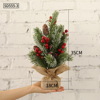 Árbol de Navidad Miniatura de Escritorio con Adornos Pequeños - Image 30