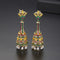 Aretes Largos Dorados Retro con Perlas - Pendientes Elegantes para Eventos
