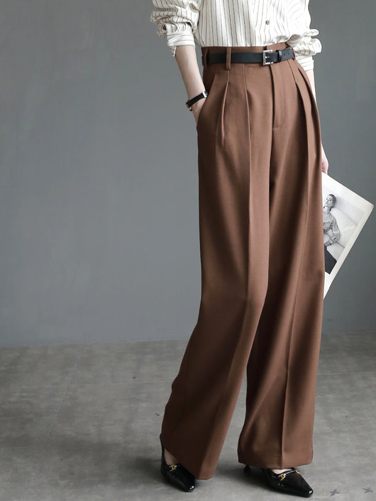 Pantalones de Talle Alto Mujer Pierna Ancha Recta Elegantes - Image 14
