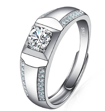 Anillo de Diamante Moissanita Platino D Color 1 Quilate Ajustable - Image 29